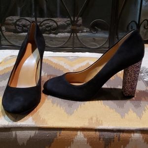 Gorgeous black suede J. Crew heels 8
